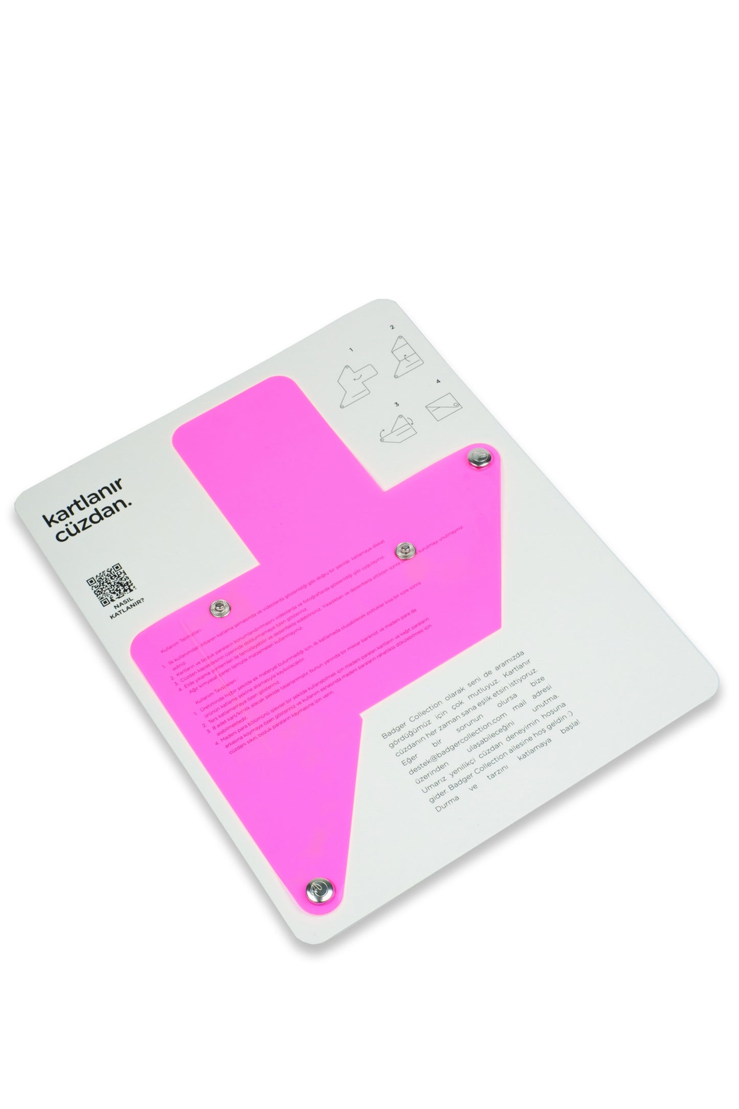 Kartlanır Cüzdan -Pink